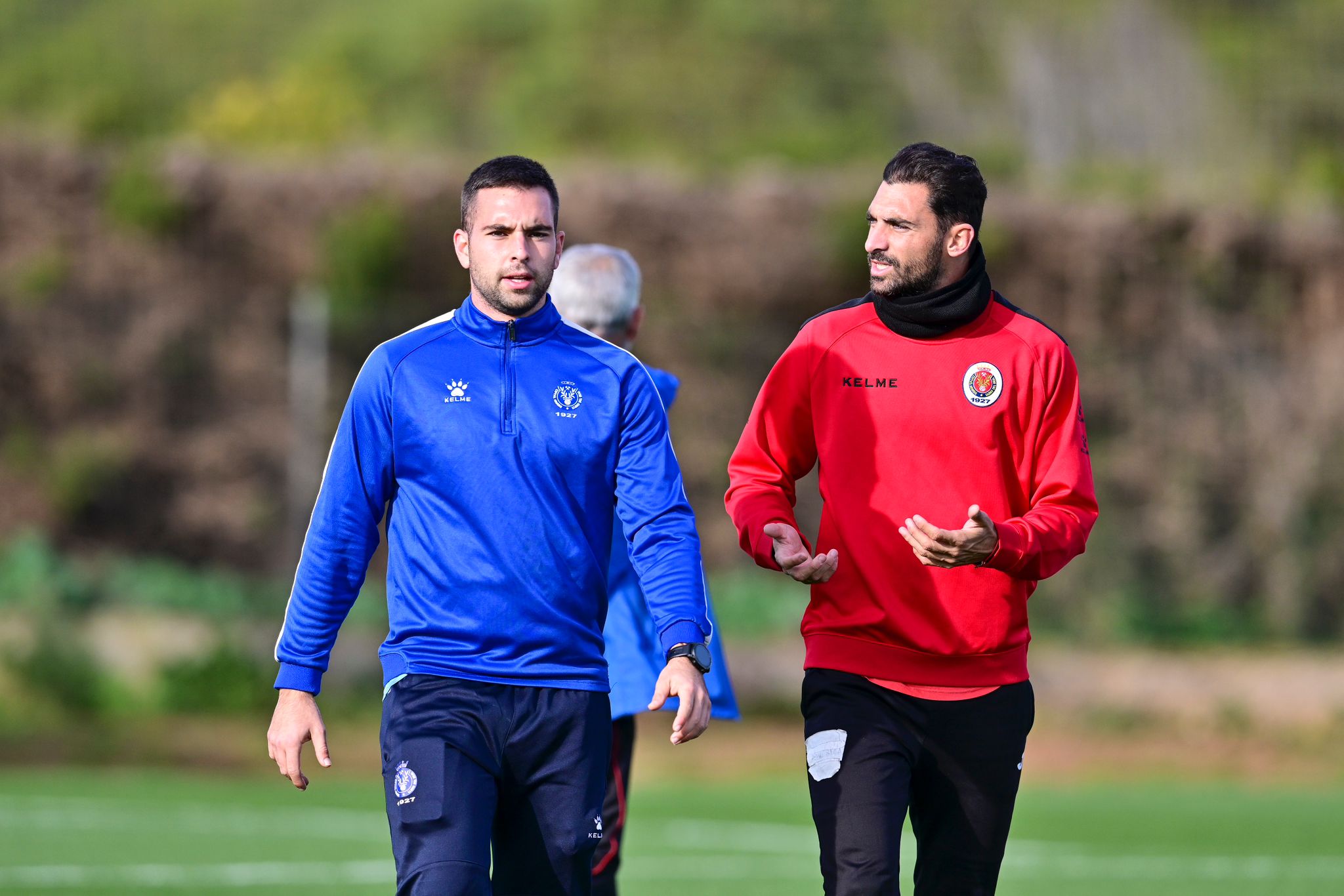 Antonio en un campo de fútbol durante una jornada de entrenamiento.